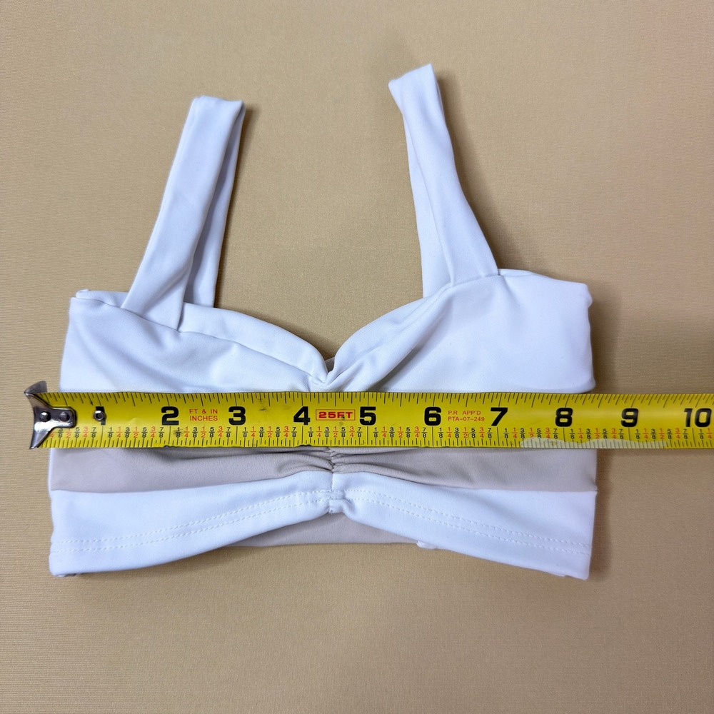 Tiger Friday Angel Crop Top Alabaster White Nude Dance Convention Wear Child L - Picture 2 of 7